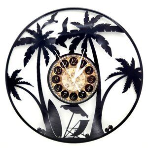 COCONUT ISLAND | Vinyl Record Clock | Island Beach Wall Art Gift | FREE SHIPPING